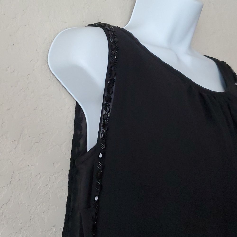 Scarlett Nite Black Beaded Sleeveless Blouson Cocktail Dress Size 12 - Picture 5 of 10